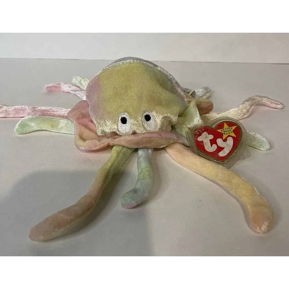 GOOCHY TY Beanie Baby JELLYFISH 1999 TIE DYE PASTEL